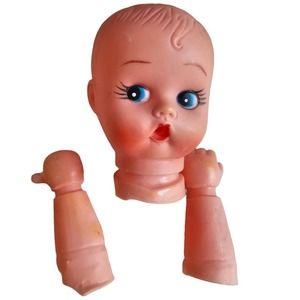 Fibre Craft Baby Doll Face Hands Puppet Vintage